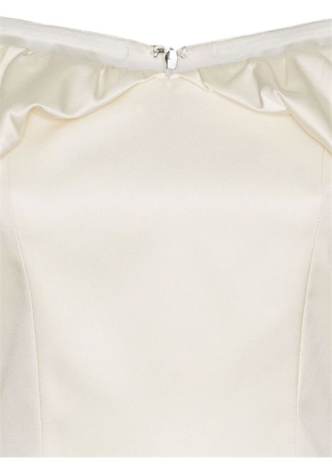 Abito corto con ruches e spalle scoperte in bianco Rotate - donna ROTATE | 114205857857