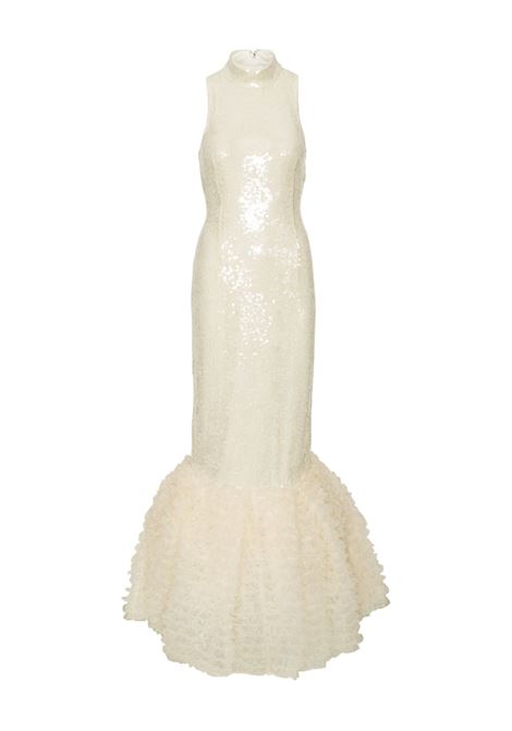Abito da sera a sirena con paillettes in crema Rotate - donna ROTATE | 114676857857