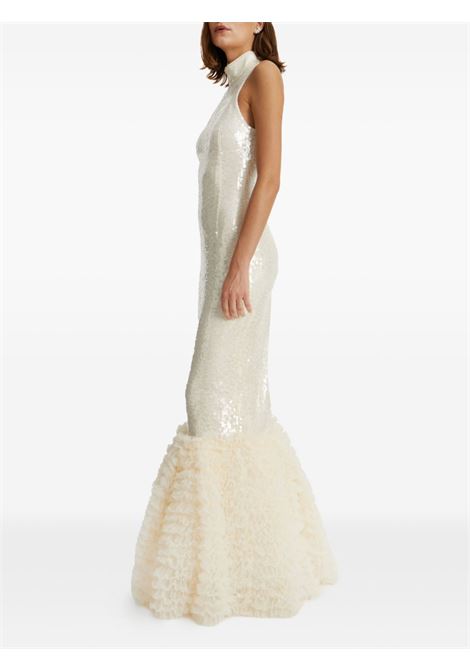 Abito da sera a sirena con paillettes in crema Rotate - donna ROTATE | 114676857857