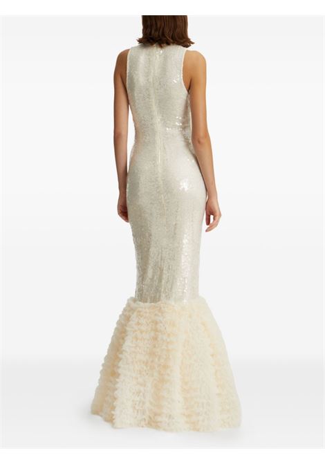 Abito da sera a sirena con paillettes in crema Rotate - donna ROTATE | 114676857857