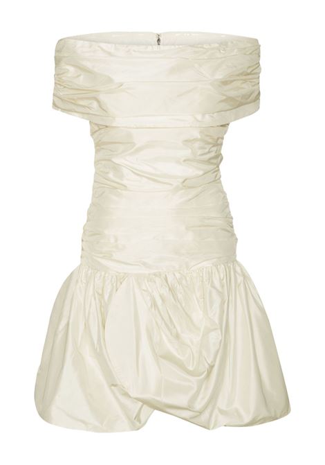 White  off-shoulder gathered minidress Rotate - women ROTATE | 114678857857