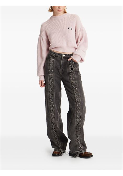 Black lace-detail jeans Rotate - women ROTATE | 115069100100