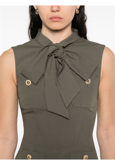Khaki twill mini dress Self-portrait - women SELF-PORTRAIT | PF25016SBG