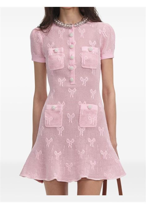 Abito all'uncinetto in rosa Self-portrait - donna SELF-PORTRAIT | PF25047SAP