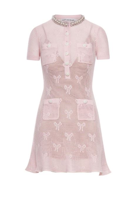 Abito all'uncinetto in rosa Self-portrait - donna SELF-PORTRAIT | PF25047SAP