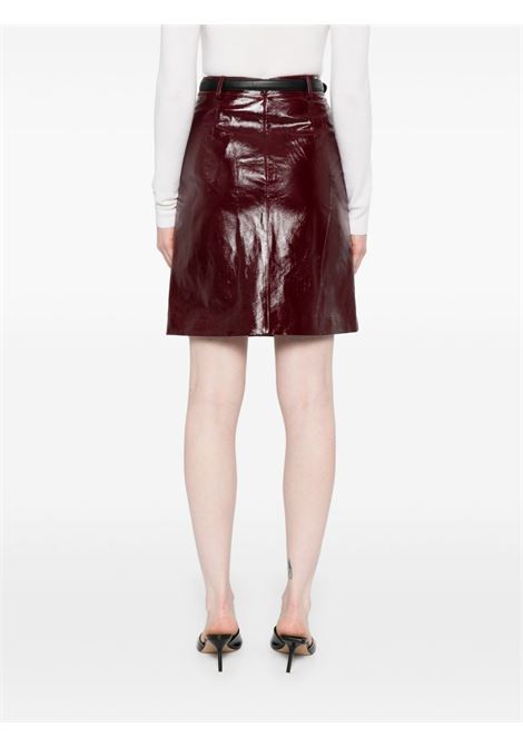 Gonna in pelle in bordeaux Self-Portrait - donna SELF-PORTRAIT | PF25091SKBU
