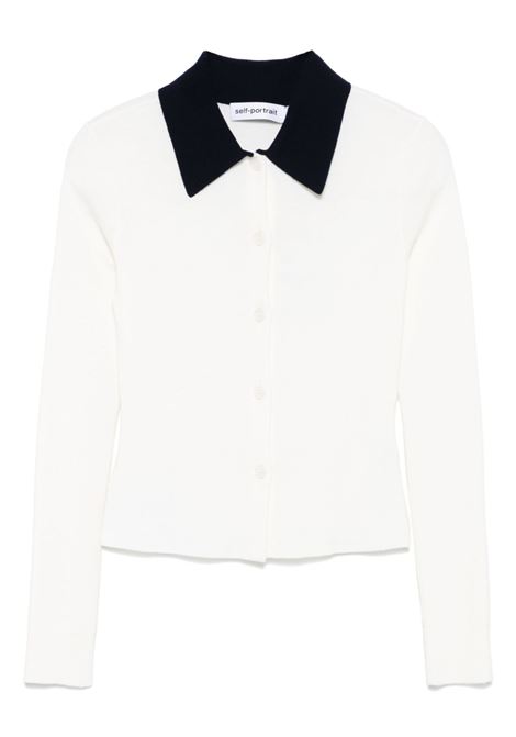Cardigan in lana bianco Self-Portrait - donna