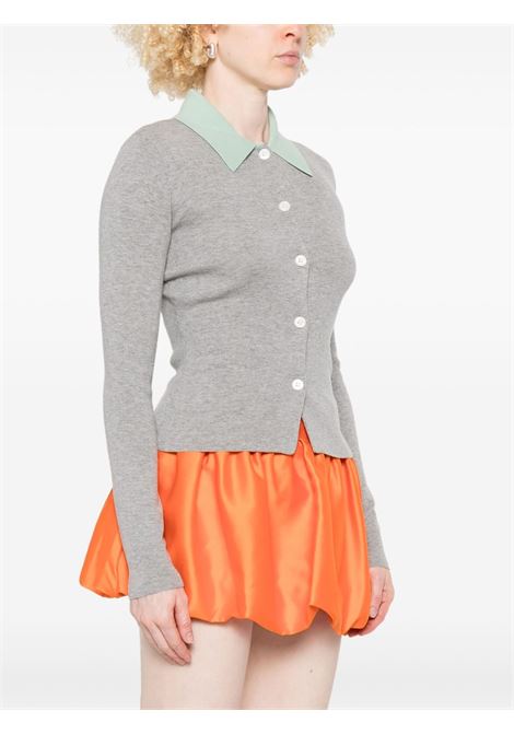 Cardigan in lana grigio Self-Portrait - donna SELF-PORTRAIT | PF25097CGR