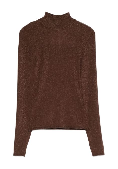 Top a collo alto in marrone Self-portrait - donna SELF-PORTRAIT | PF25116TBBR