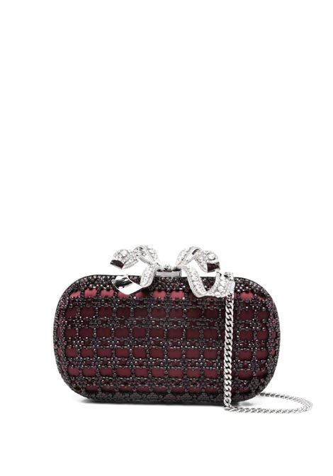 Clutch con cristalli in bordeaux Self-portrait - donna SELF-PORTRAIT | PF25316BU
