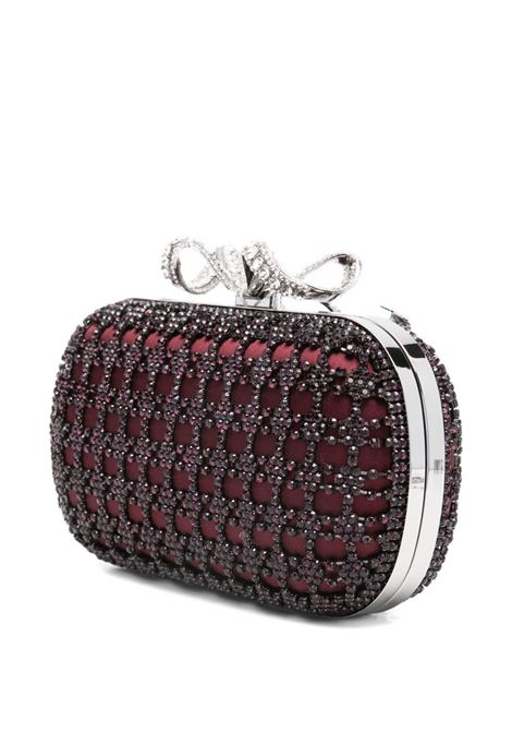 Clutch con cristalli in bordeaux Self-portrait - donna SELF-PORTRAIT | PF25316BU