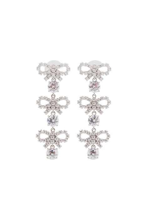 Orecchini con cristalli e fiocco in argento Self-portrait - donna SELF-PORTRAIT | PF25612ESL