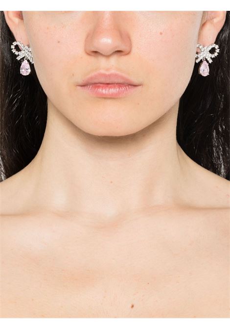 Orecchini con cristalli e fiocco in argento Self-portrait - donna SELF-PORTRAIT | PF25618EP