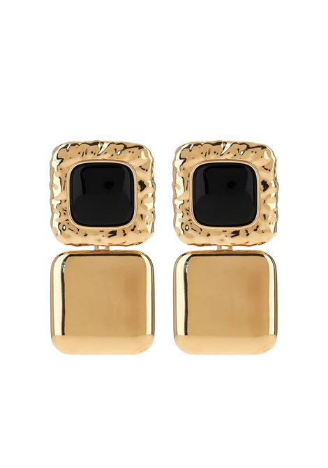 Orecchini squadrati in oro Self-portrait - donna
