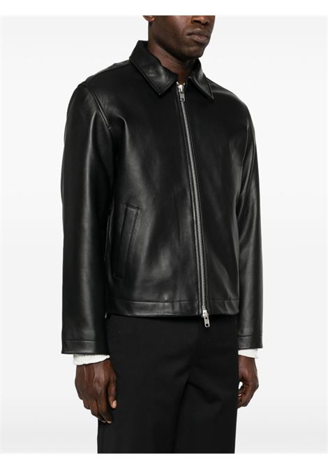 Black zip-up leather jacket Sunflower - men SUNFLOWER | 6027999