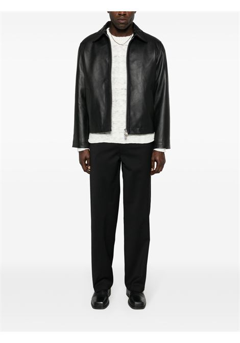 Black zip-up leather jacket Sunflower - men SUNFLOWER | 6027999