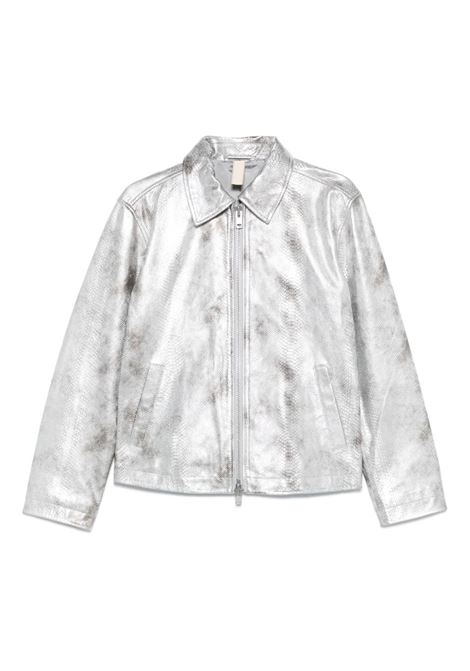 Silver snakeskin-effect zip-front jacket Sunflower - men SUNFLOWER | 6040980