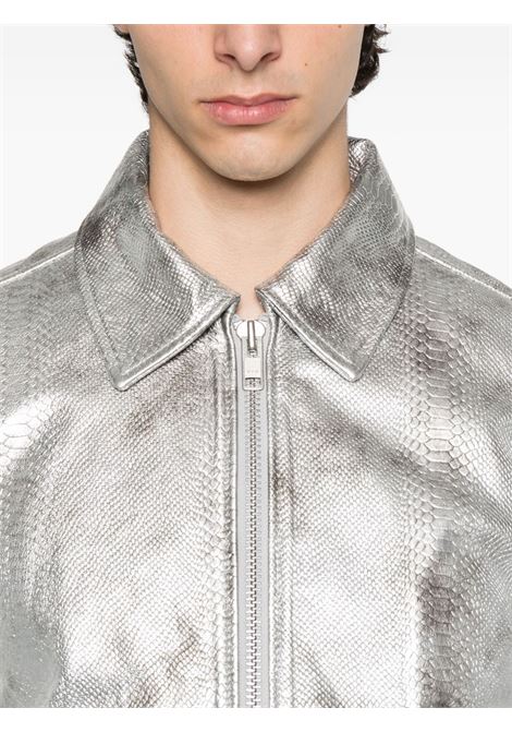 Silver snakeskin-effect zip-front jacket Sunflower - men SUNFLOWER | 6040980