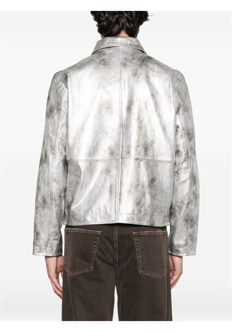 Silver snakeskin-effect zip-front jacket Sunflower - men SUNFLOWER | 6040980