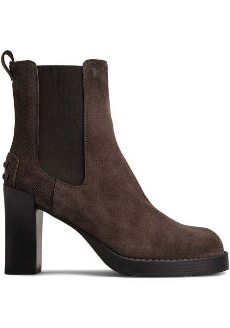 Stivali Chelsea in pelle scamosciata 80mm in marrone Tod's - donna TOD'S | Stivaletti | XXW79L0JL30RE0S808
