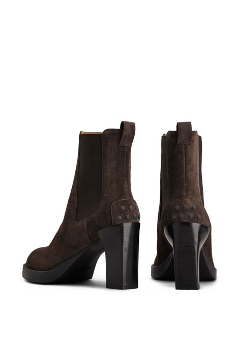 Stivali Chelsea in pelle scamosciata 80mm in marrone Tod's - donna TOD'S | XXW79L0JL30RE0S808