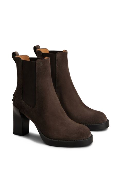 Stivali Chelsea in pelle scamosciata 80mm in marrone Tod's - donna TOD'S | XXW79L0JL30RE0S808