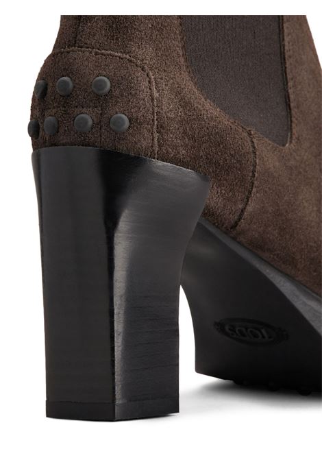 Stivali Chelsea in pelle scamosciata 80mm in marrone Tod's - donna TOD'S | XXW79L0JL30RE0S808