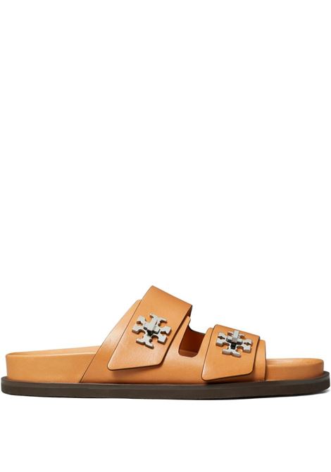 Brown slip-on embellished sandals Tory burch - women TORY BURCH | Slides | 166905250