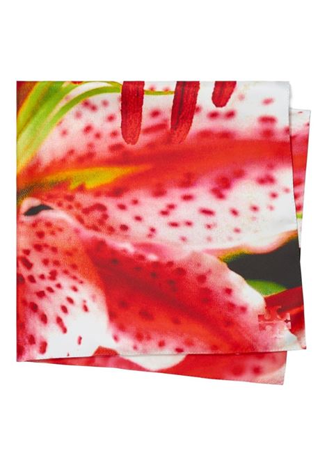 Pink Lily silk scarf Tory burch - women TORY BURCH | Scarves | 168430650