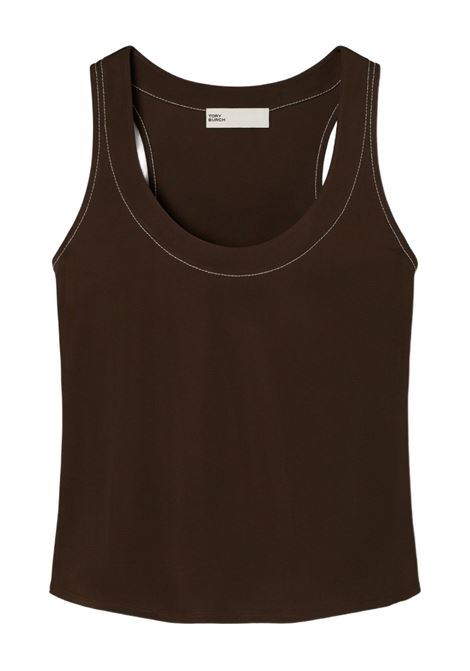 Brown jersey tank top Tory Burch - women TORY BURCH | Top | 170770211