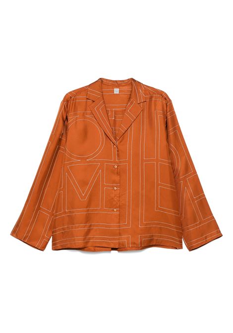 Brownlogo-monogram shirt Toteme - women