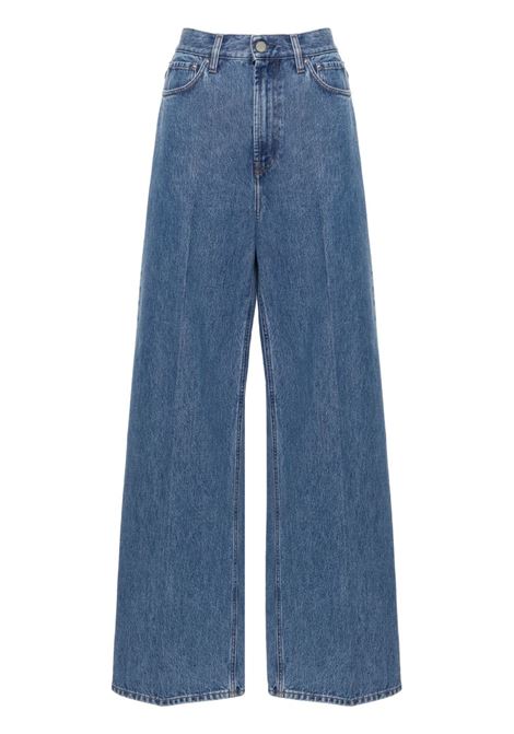 Jeans a gamba ampia in indaco Rick Owens - uomo TOTEME | 242WRB2426FB0045167