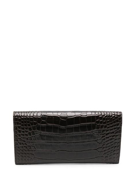 Portafoglio goffrato T-Lock in testa di moro TOTEME - donna TOTEME | 251WAM0041LE0076034