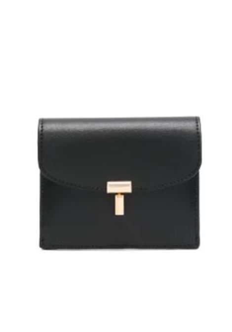 Black T-Lock Leather Card Holder Toteme - women TOTEME | 251WAM0042LE0025001