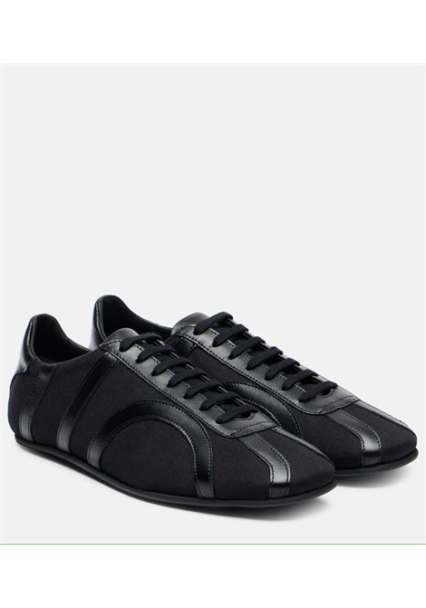 Sneakers basse con dettagli in pelle in nero Toteme - donna TOTEME | 253WAS0233FB0402001