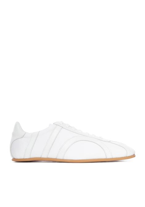 Sneakers basse con dettagli in pelle in bianco Toteme - donna TOTEME | 253WAS0233FB0402047