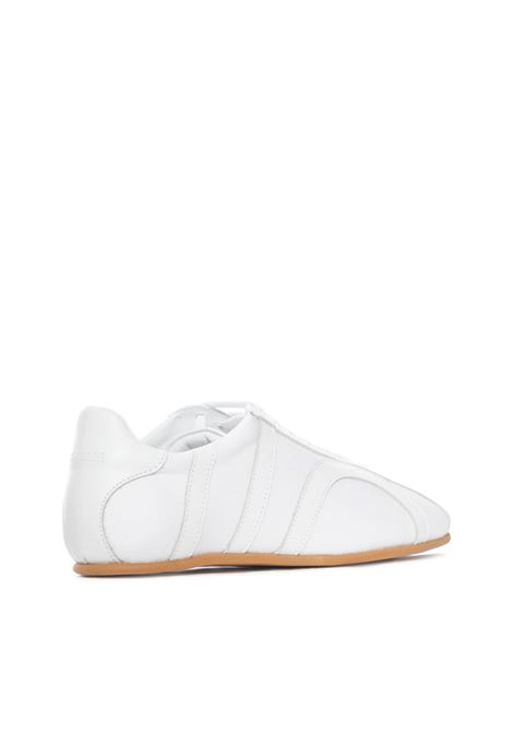 Sneakers basse con dettagli in pelle in bianco Toteme - donna TOTEME | 253WAS0233FB0402047