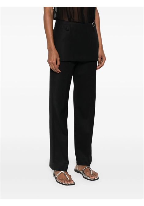 Black layered skirt trousers Toteme - women TOTEME | 253WRB0284FB0435001