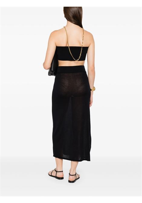 Gonna lunga in maglia in nero Toteme - donna TOTEME | 253WRB0304YA0079001