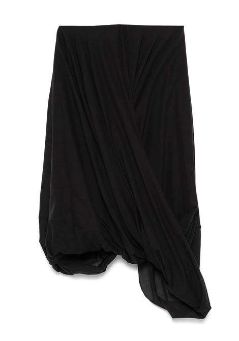 Gonna drapeggiata cocoon in nero Toteme - donna TOTEME | 253WRB0306FB0430001