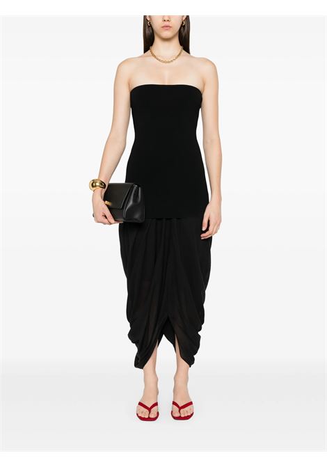 Gonna drapeggiata cocoon in nero Toteme - donna TOTEME | 253WRB0306FB0430001