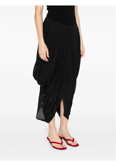 Gonna drapeggiata cocoon in nero Toteme - donna TOTEME | 253WRB0306FB0430001