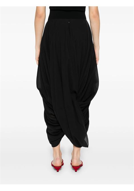 Gonna drapeggiata cocoon in nero Toteme - donna TOTEME | 253WRB0306FB0430001