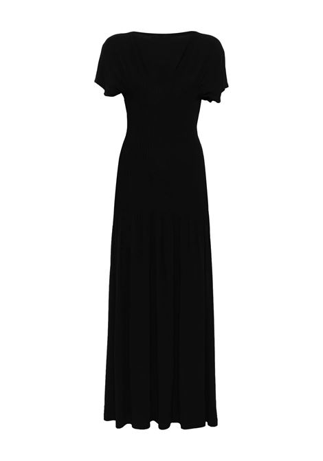 Black knife-pleated jersey dress Toteme - women