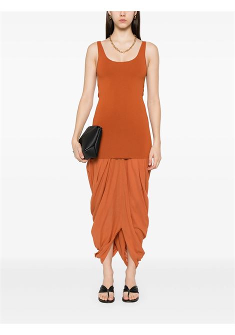 Brown cocoon tank dress Toteme - women TOTEME | 253WRD0212YA0187161