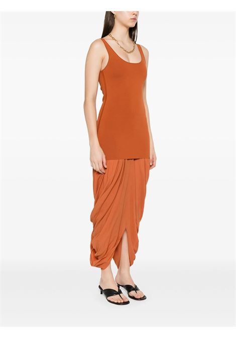 Brown cocoon tank dress Toteme - women TOTEME | 253WRD0212YA0187161