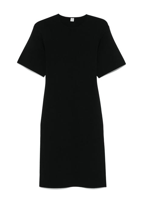 Black fine-knit midi dress Toteme - women