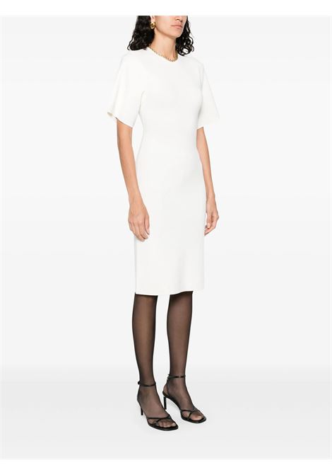 White fine-knit midi dress Toteme - women TOTEME | 253WRD0232YA0187047
