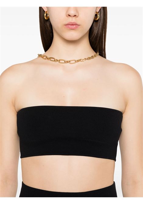 Black bandeau knit top Toteme - women TOTEME | 253WRT0574YA0187001