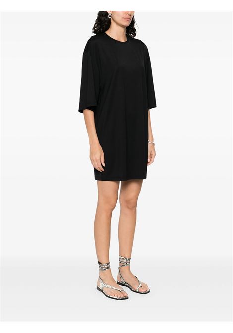 Black relaxed tee dress Toteme - women TOTEME | 253WRT0594FB0419001